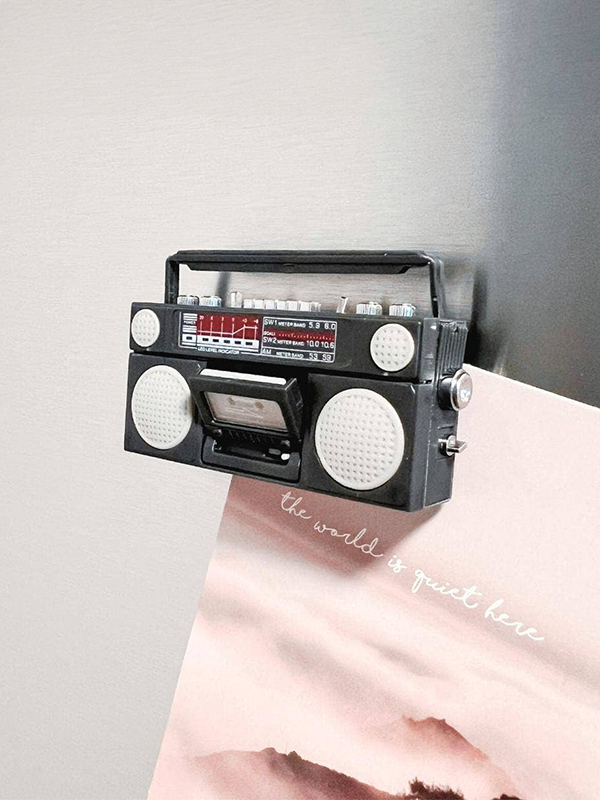 Mini Cassette Tape Player Magnet: Black