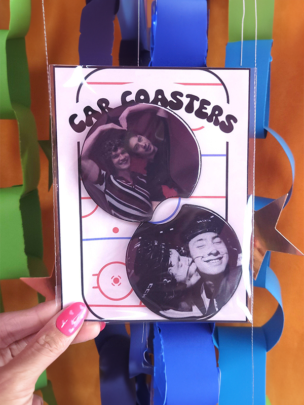 Heated Rivalry Car Coasters: Set of 2