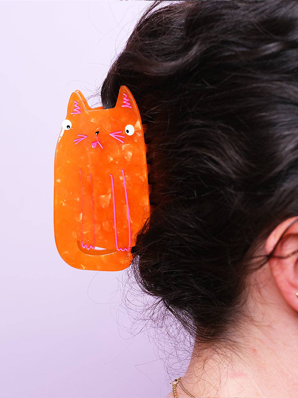 Fat Orange Cat Hair Claw