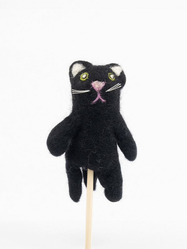 Black Cat Finger Puppet