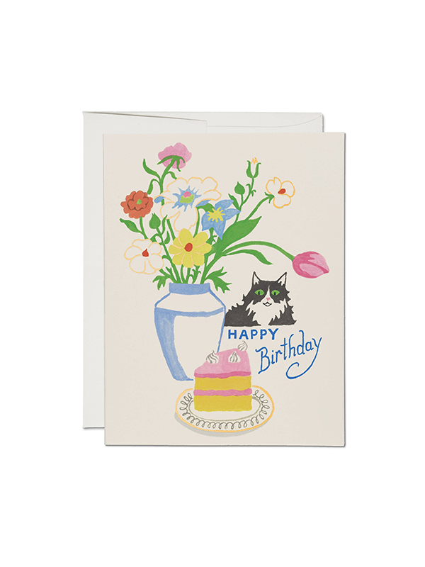 Cats Love Cake Birthday Card