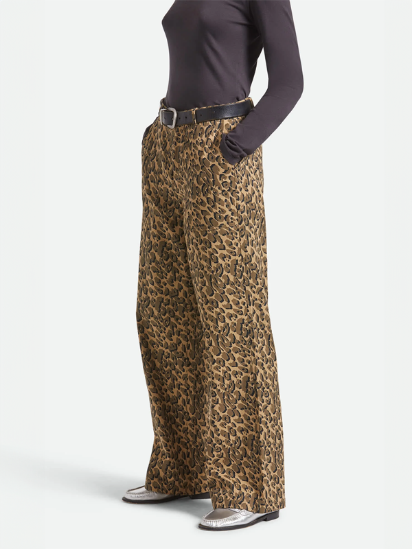 Jane Utility Wide Leg Pant: Brown Cheetah