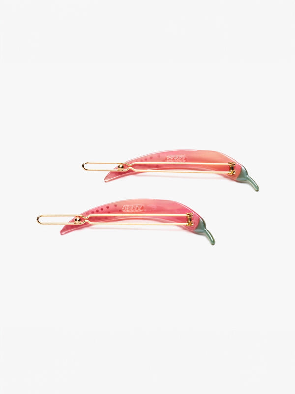 Thai Chili Pepper Barrettes: Set of 2