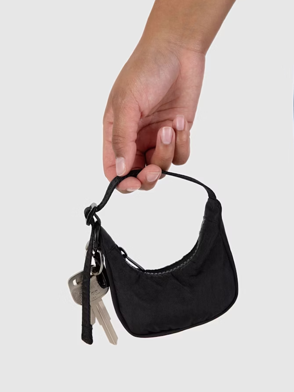 Crescent Bag Charm: Black