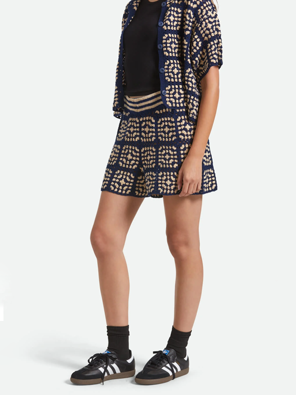 Crochet Short: Mood Indigo/Off White (FINAL SALE)