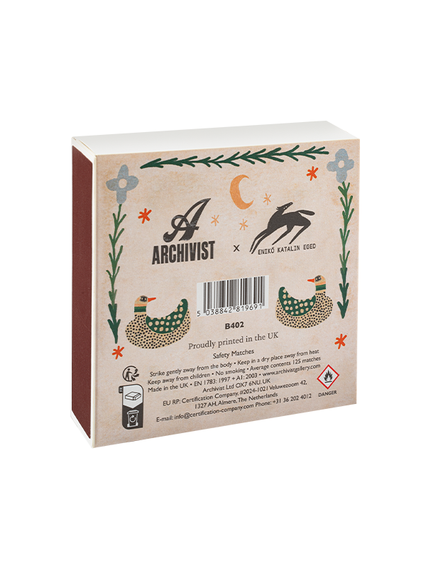 Square Safety Matches: Spotted Duck