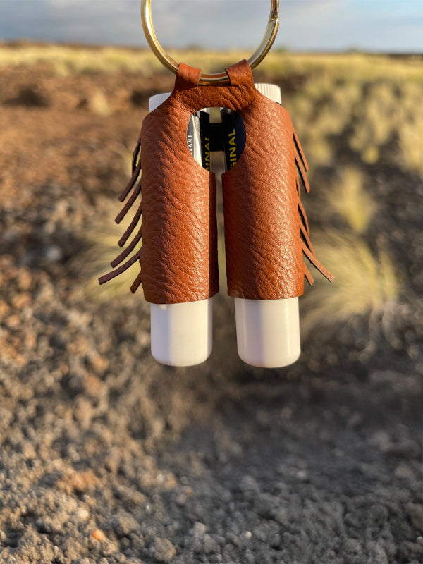 Dual Lip Balm Holster: Desert Tan