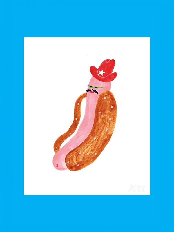 Cowboy Hotdog Print: 8 x 10