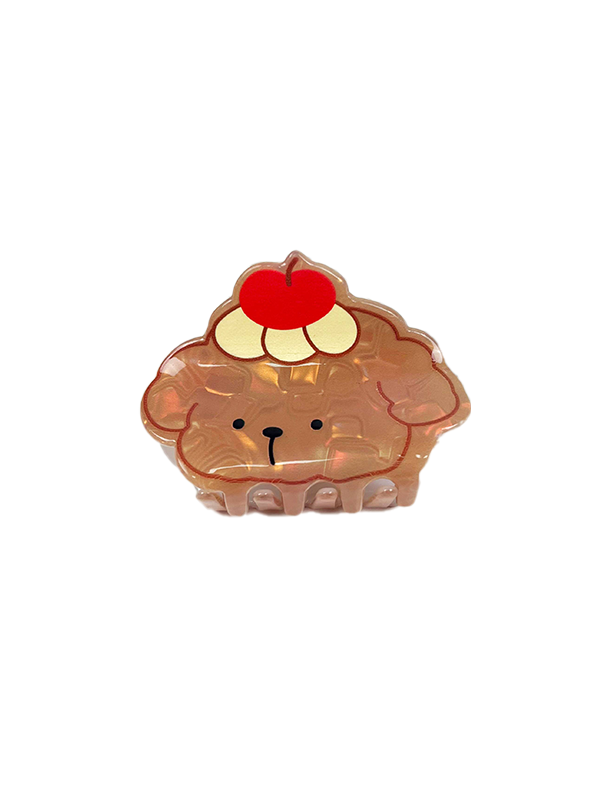 Cartoon Dog Birthday Cake Hair Claw