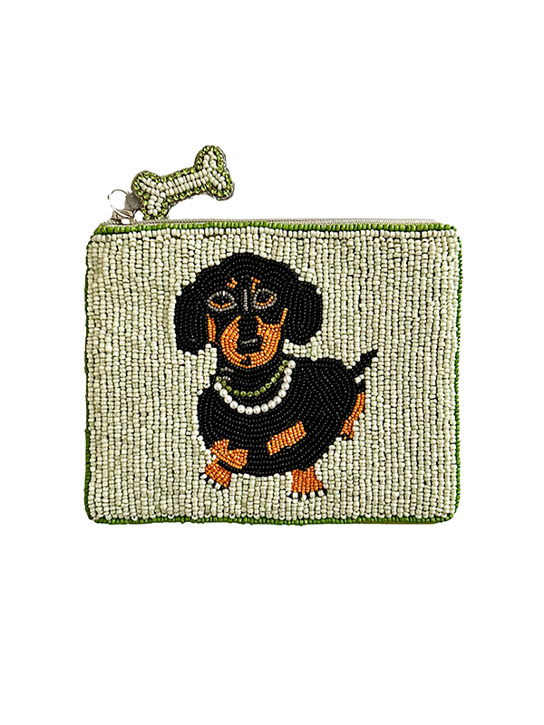 Beaded Coin Purse: Dachshund