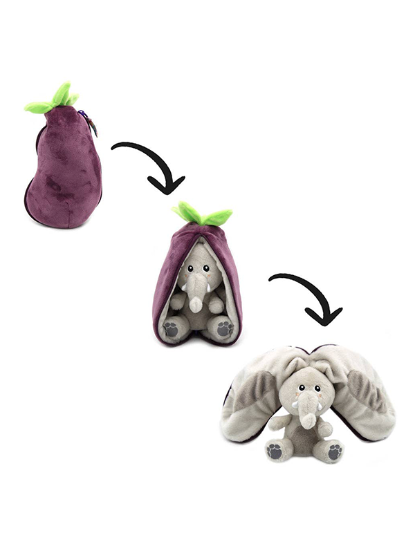 Flipetz: Velvet the Elephant/Eggplant Plush
