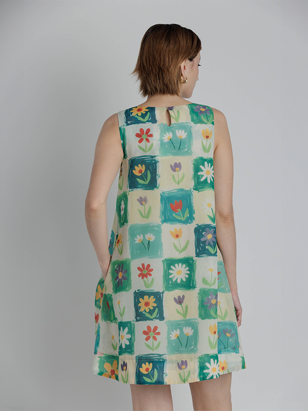 Flower Print Mini Dress