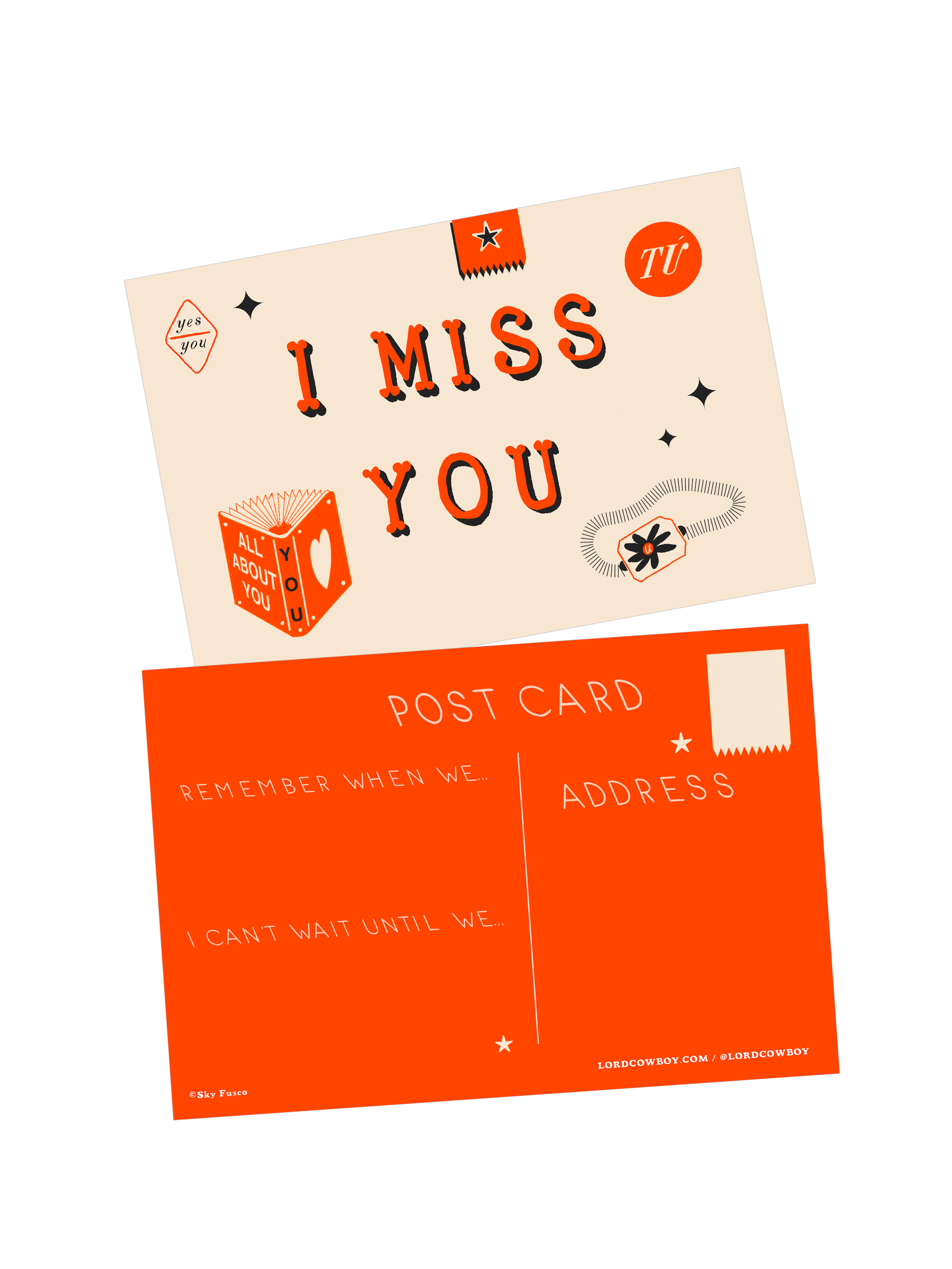 I Miss You Postcard