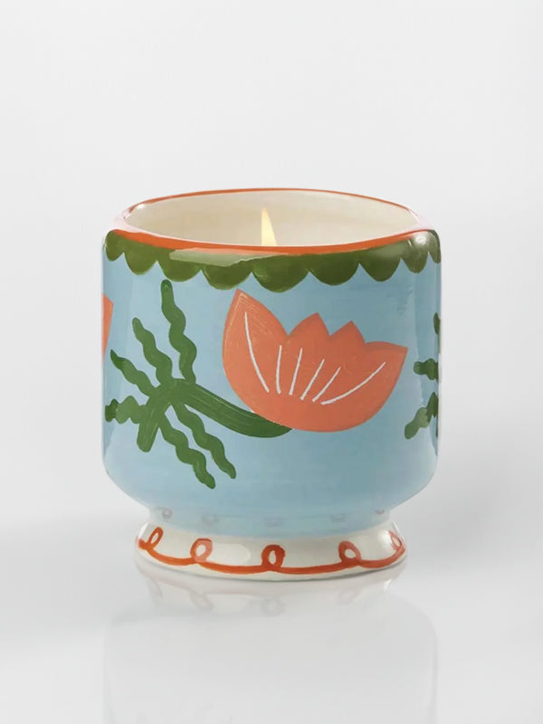 A Dopo Hand Painted Candle: Flower (Cactus Flower)