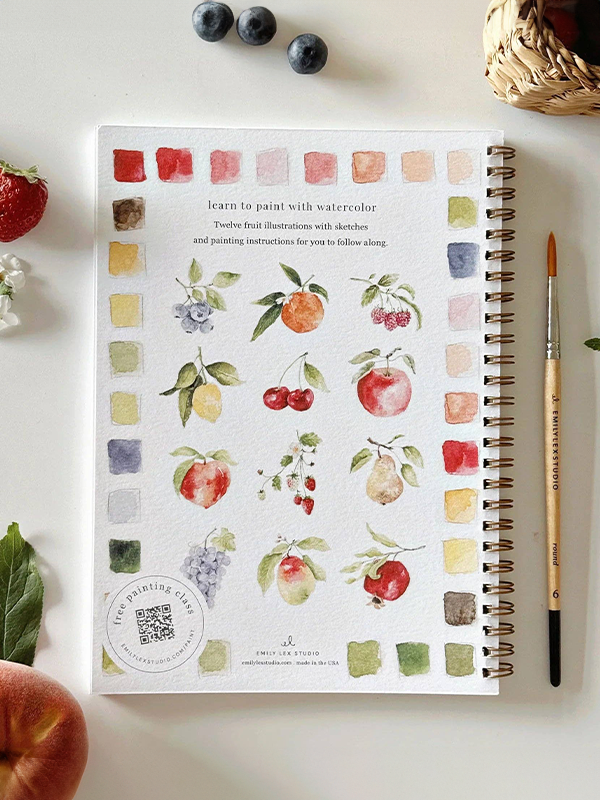 Watercolor Workbook: Fruit