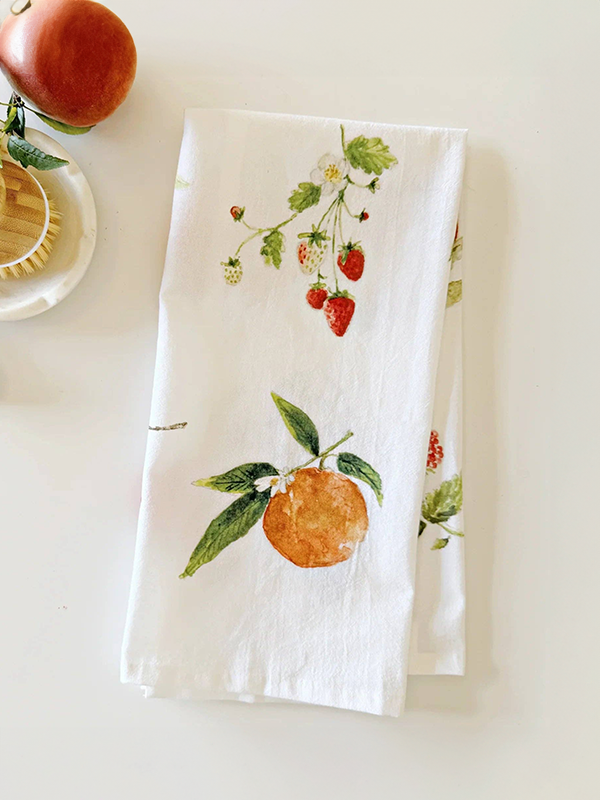Flour Sack Tea Towel: Fruit