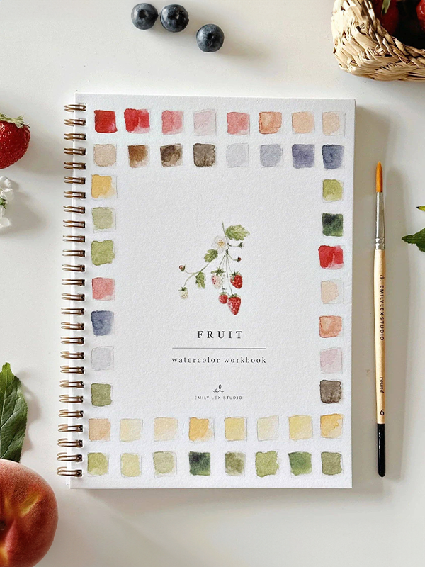 Watercolor Workbook: Fruit