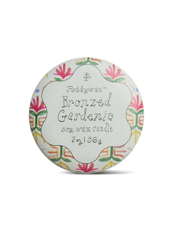 Tulip Printed Tin Candle: Bronzed Gardenia
