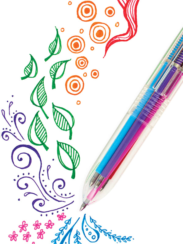 Six Click Colored Gel Pen (Single)