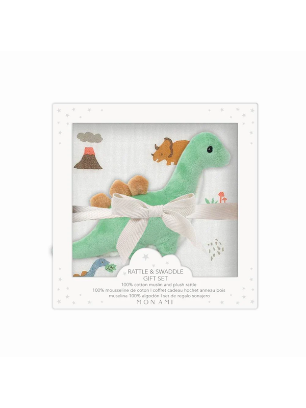 Jurrasique Swaddle & Rattle Gift Set