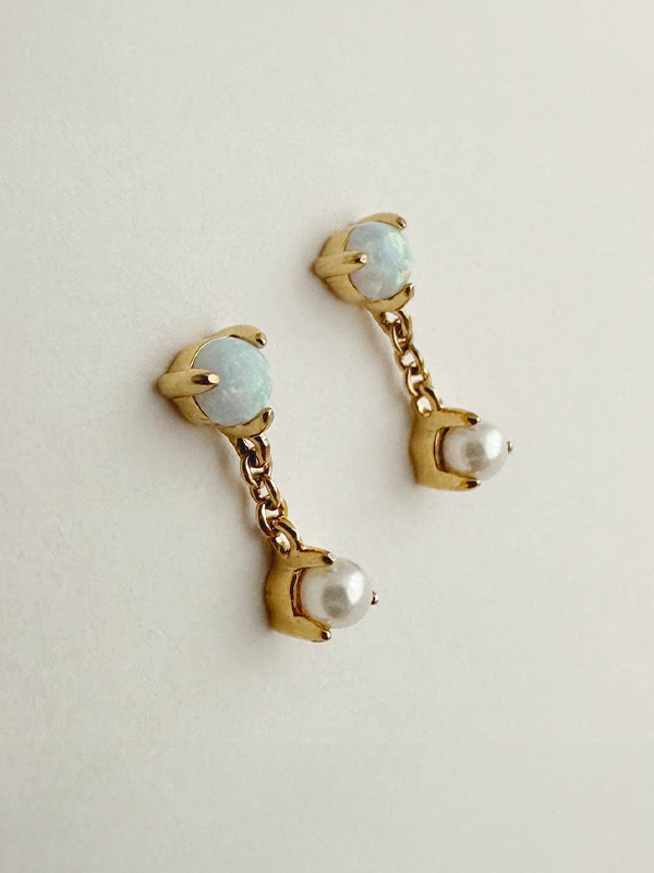 Cosmic Chain Studs: Gold