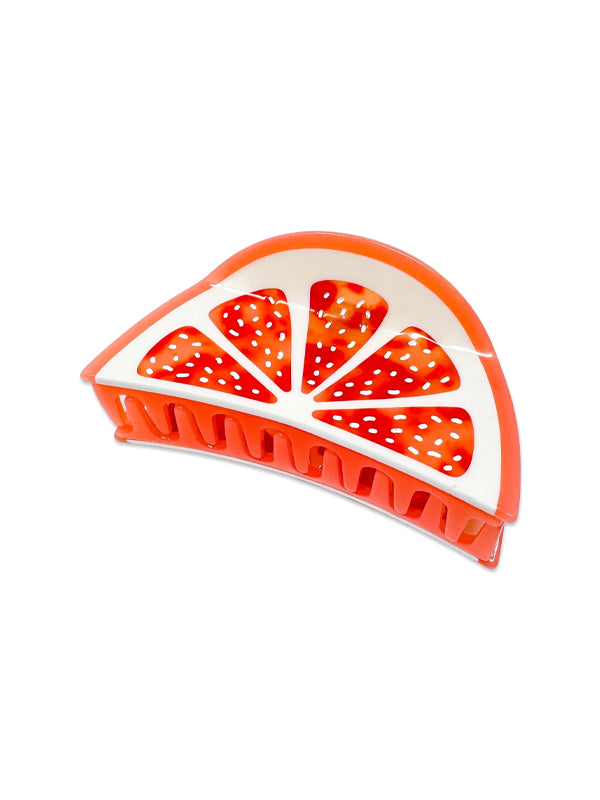 Large Grapefruit Slice Hair Claw