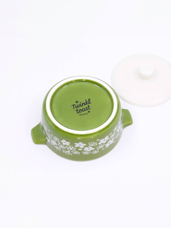 Mini Pyrex-Inspired Casserole Trinket Box: Spring Blossom