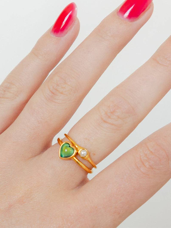Heart Mood Ring: Gold