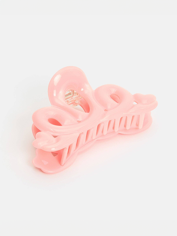 Large Heart Loop Claw: Pink