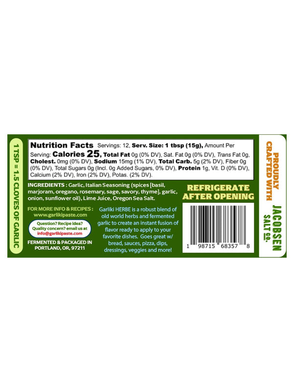 Herbe Premium Fermented Garlic Culinary Paste