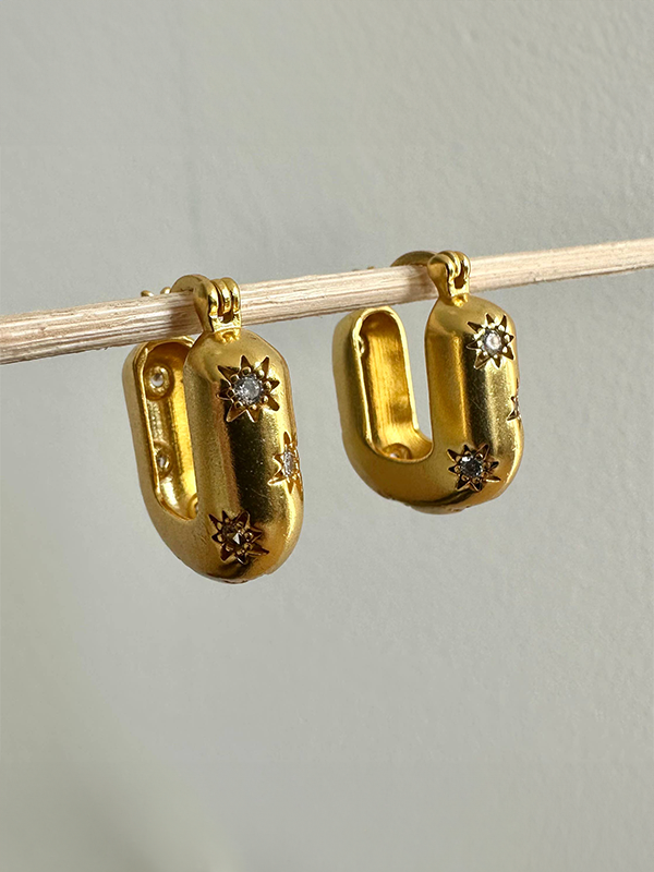 Chic Modern Star Hoops