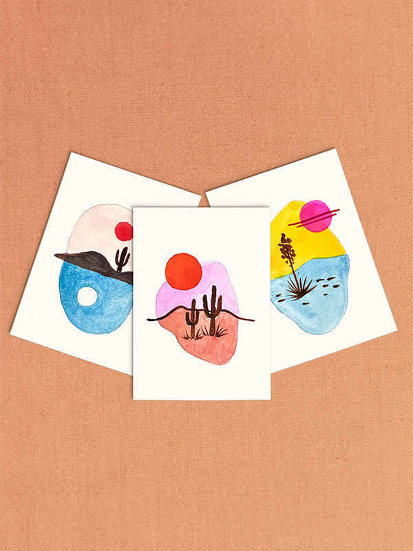 Mini Watercolor Painting Kit: Desert Landscapes