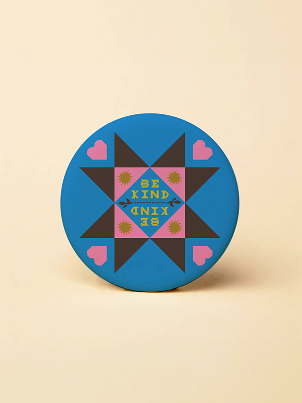 Be Kind Quilt Round Magnet
