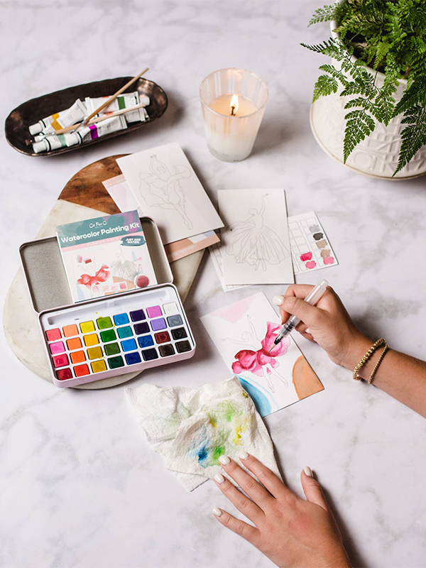 Watercolor Painting Kit: Flower Girls