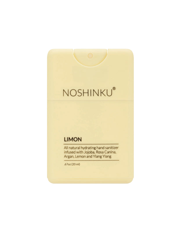 Lemon pocket hand sanitizer with a zesty, fresh scent, packaged in a compact bottle perfect for on-the-go cleaning and a burst of citrus freshness