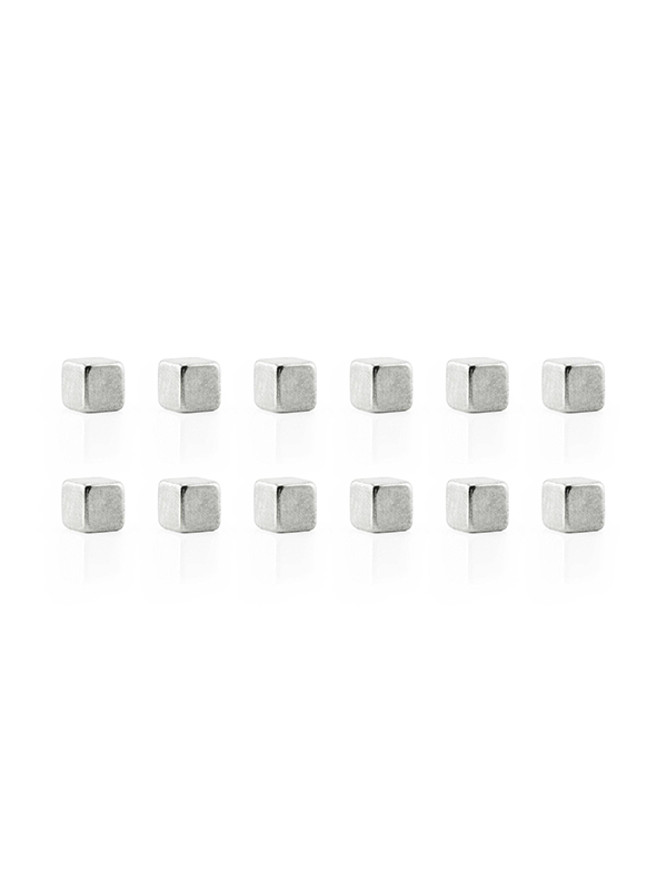 Cube Mighties® Magnets: Set of 12 (Silver)