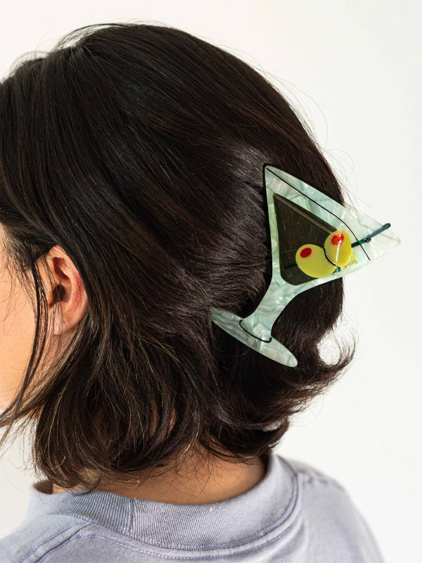 Large Martini Hair Claw