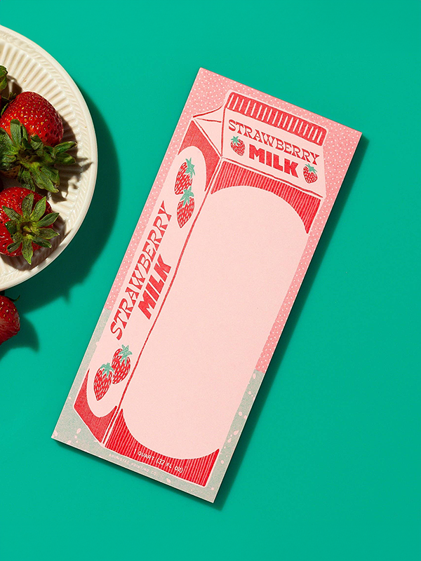 Strawberry Milk Notepad