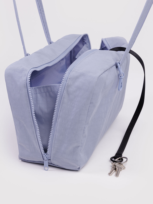 Medium Nylon Bowler Bag: Mist