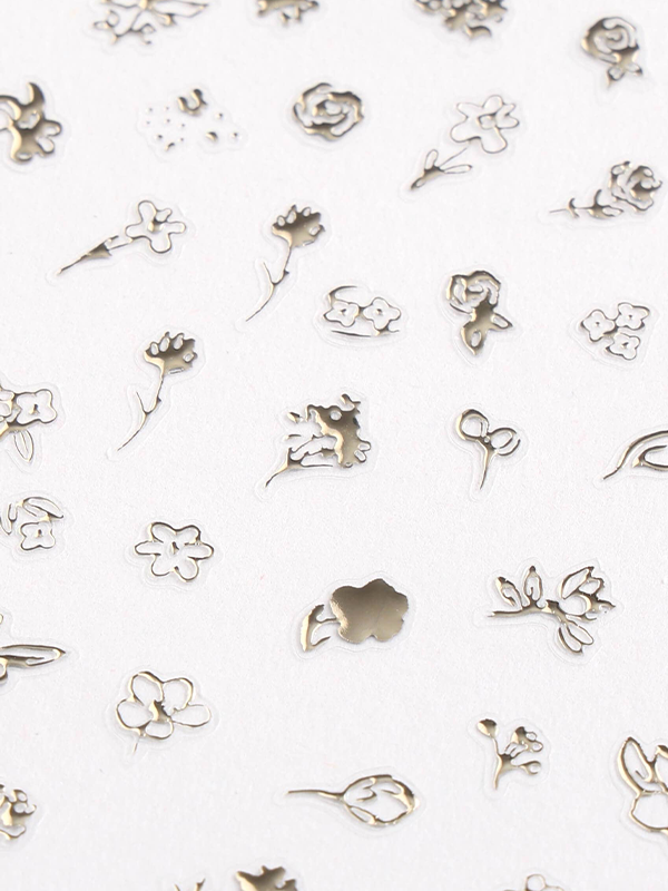 Nail Stickers by Zoe Wodarz: Flower Gold