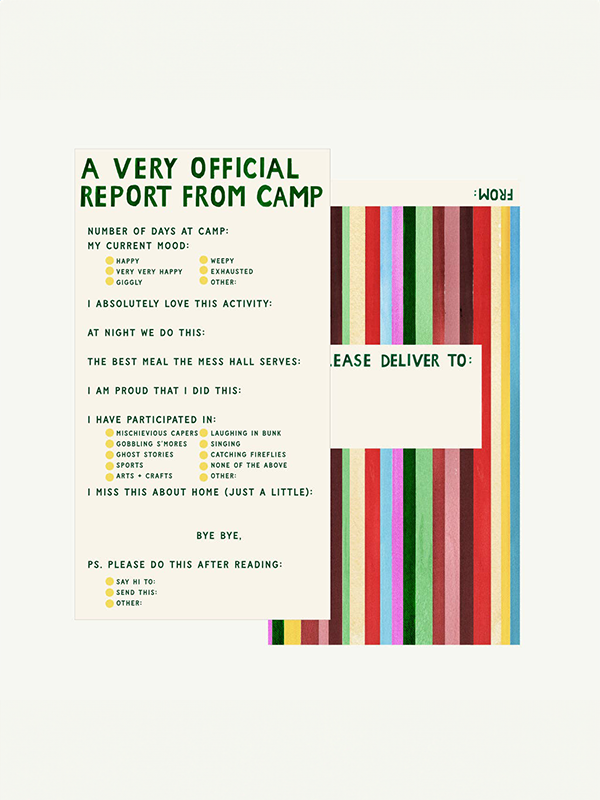 Notes from Camp Stationery Kit