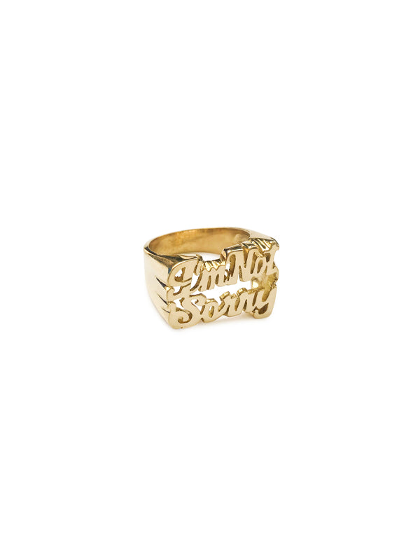 I'm Not Sorry Ring: Brass