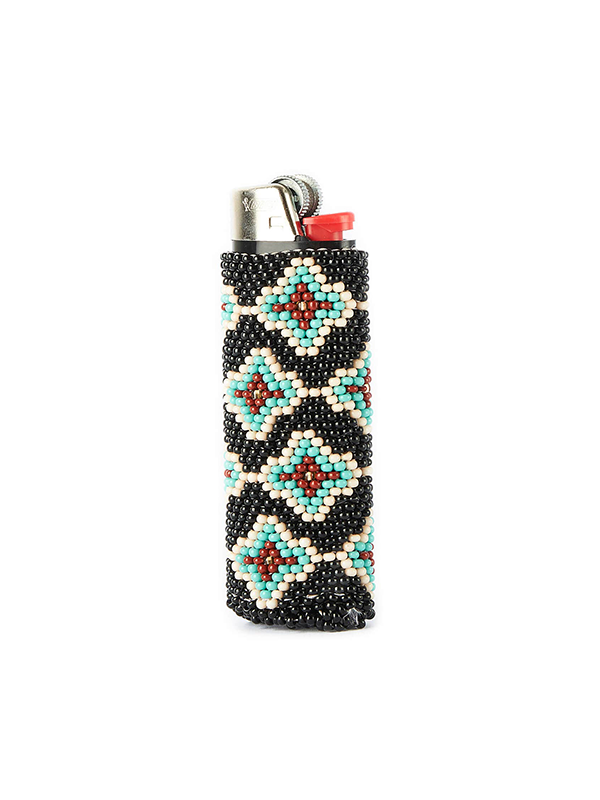 Beaded Lighter Case: Chocolate Mint Chip