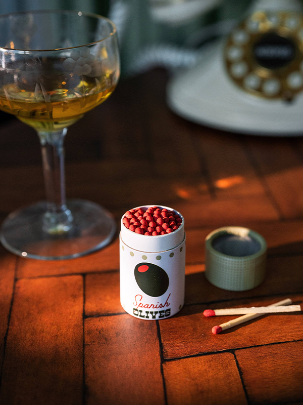 Cocktail Garnish Match Jar: Olives