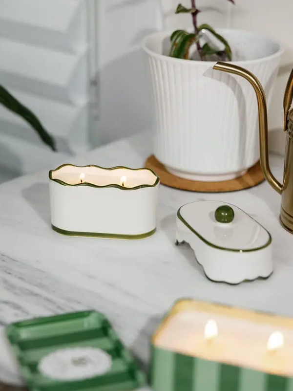 Chérie Ceramic Candle: Smoked Pistachio 5.5 oz