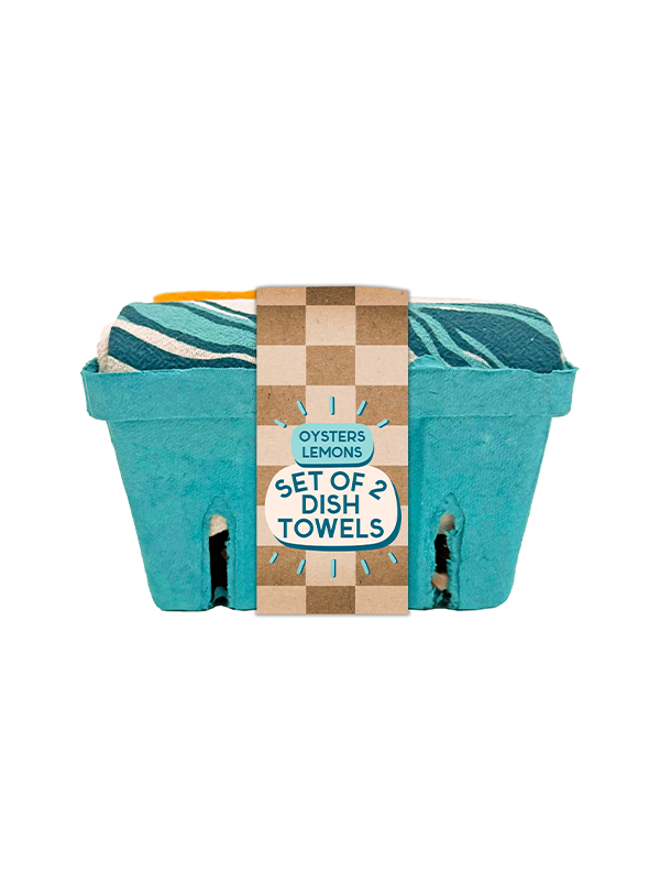 Fresh Oysters Tea Towels: Set of 2