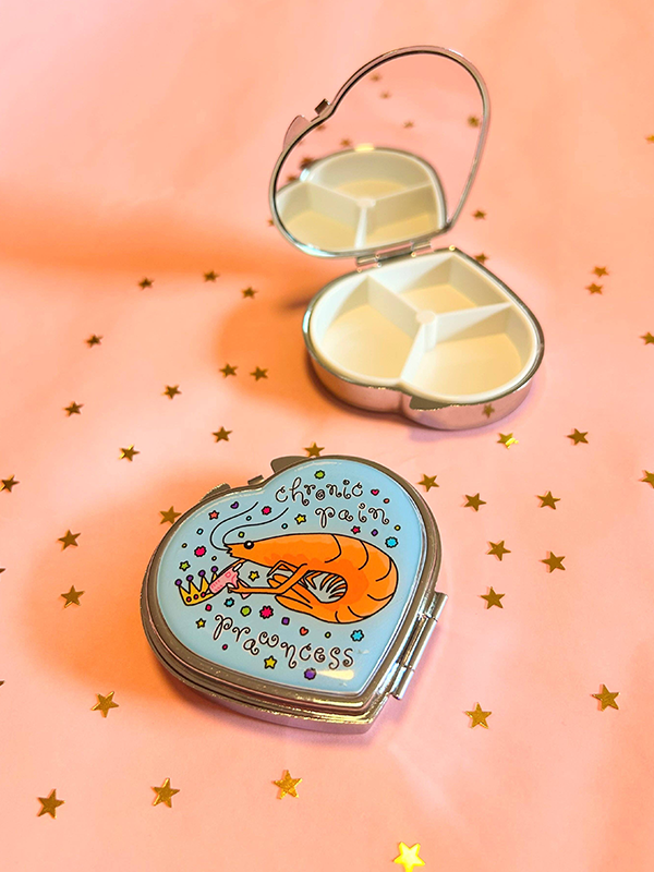 Chronic Pain Prawncess Pill Case