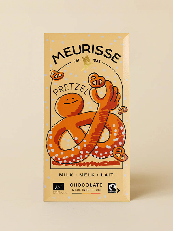 Meurisse Chocolate Bar: Pretzel (Milk Chocolate 39%)