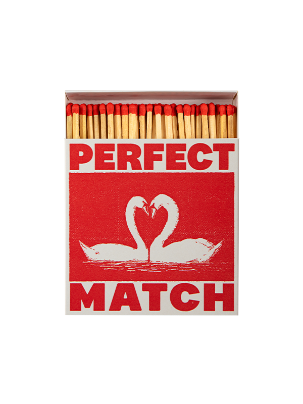 Square Safety Matches: I Like You Swan
