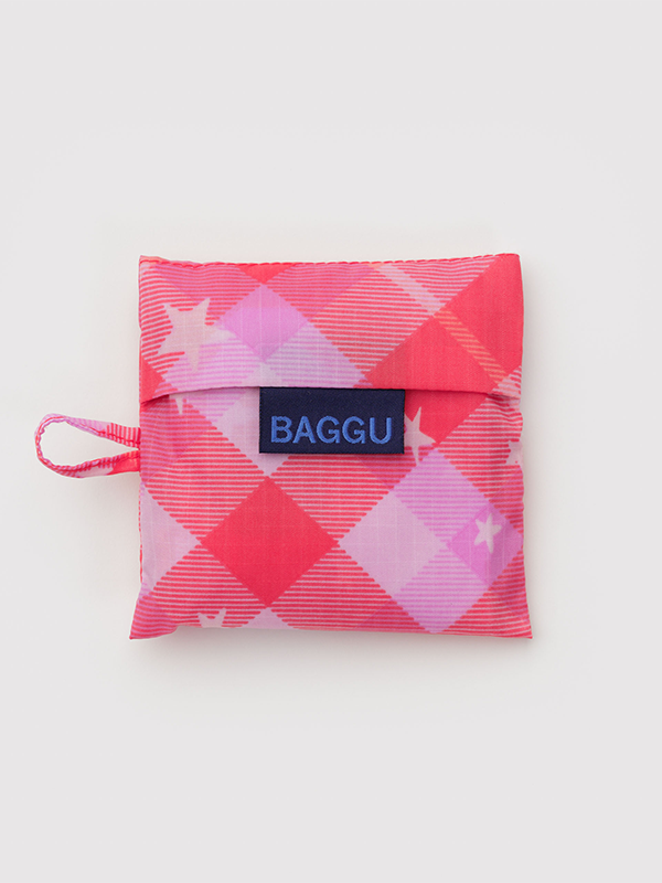 Baby Baggu: Pink Star Plaid
